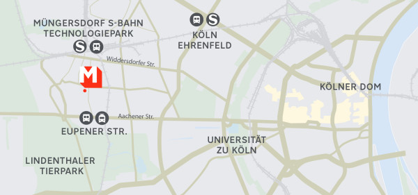 Map Köln West